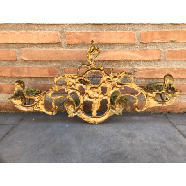 Early 20th Century 20th Century French Bronze Wall-Mounted Coat Rack For Sale - Image 5 of 18