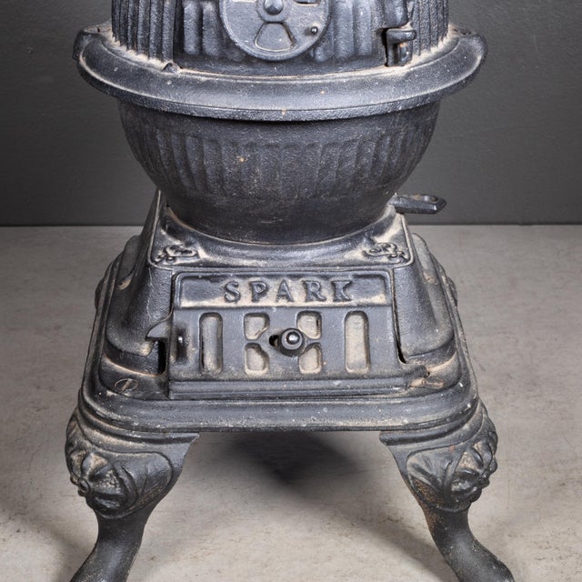 Metal 19th C. Spark Salesman's Sample Pot Belly Stove c.1881-1899 For Sale - Image 7 of 13