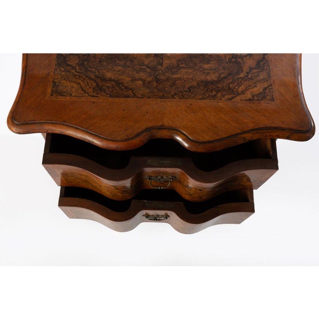19th Century Italian Burl 2 Drawer Commode For Sale - Image 6 of 11