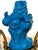 Early 20th Century French Belle Époque Chinoiserie Foo Dog Candelabra Lamp, Turquoise Flambé For Sale - Image 4 of 11