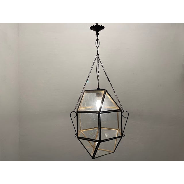 Vintage Pendant in Glass and Bronze, 1950s For Sale - Image 8 of 16