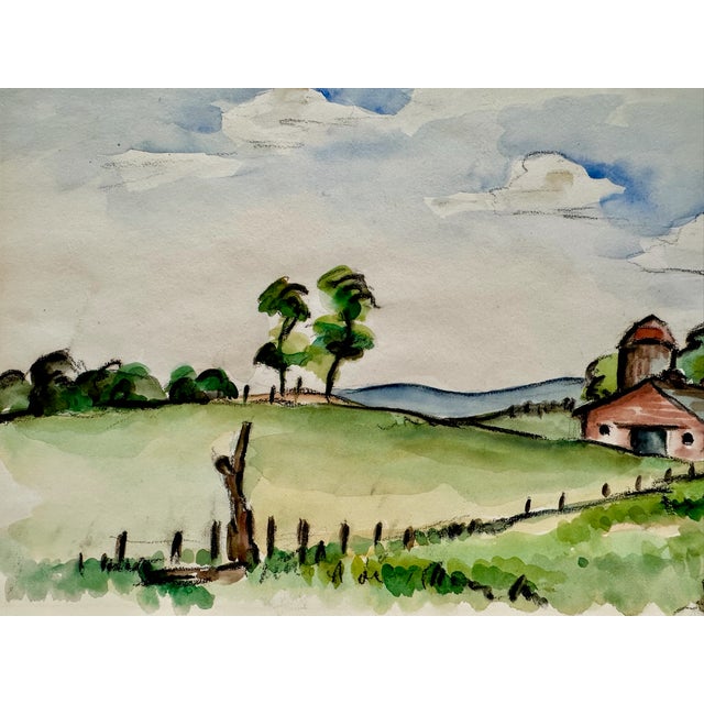Original watercolor on paper by Henry Emil Salloch, also known as Heinz Emil Salloch, the German-born American artist and...