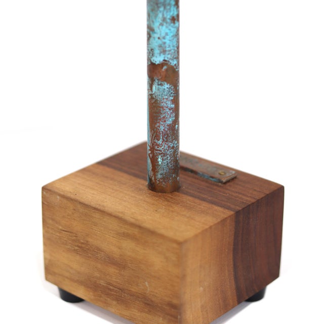 Wood Astro 014 - Original Mixed Media Figurative Rock Sculpture for Table or Desk by Kevin Perrault For Sale - Image 7 of 11