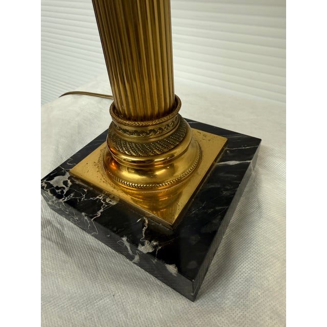 Paul Hanson Nyc Brass Empire Lamp For Sale - Image 10 of 12