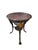 Round Cast Iron, Wood & Leather Coffee Table For Sale - Image 15 of 15