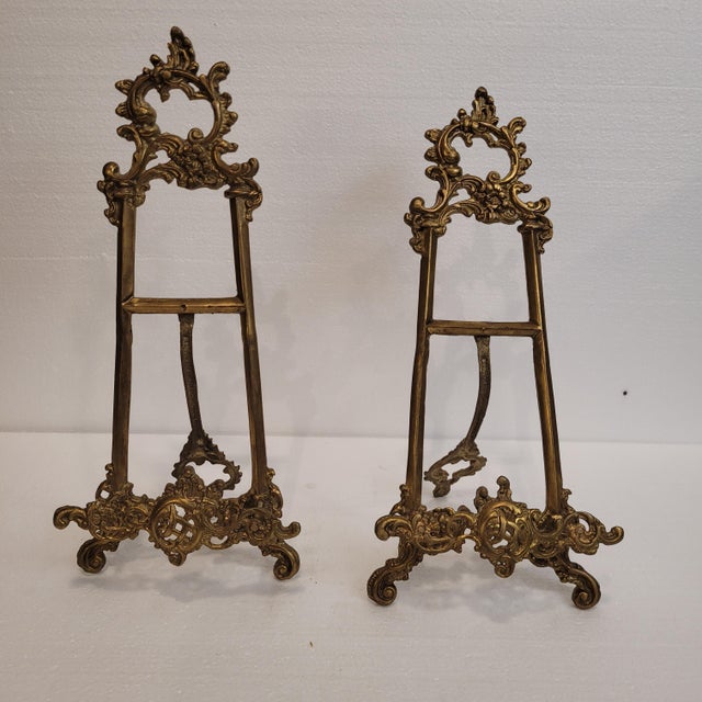 Metal 18th Century Baroque Lecterns in Ormolu, Spain, Set of 2 For Sale - Image 7 of 18