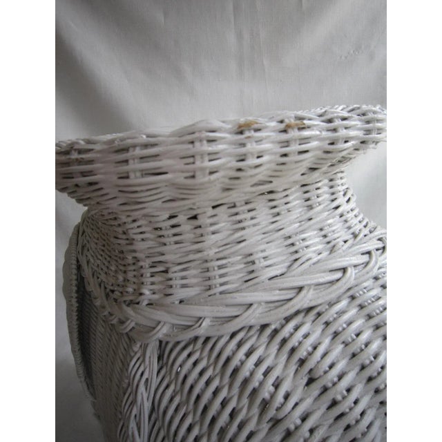 1970s Late 20th Century Vintage Wicker Elephant Side Table For Sale - Image 5 of 8