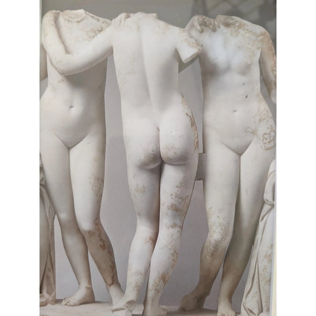 Framed Grecian Figural Nude Print titled, "The Three Graces" after the Famous Sculpture by Artist Antonio Canova, Created...