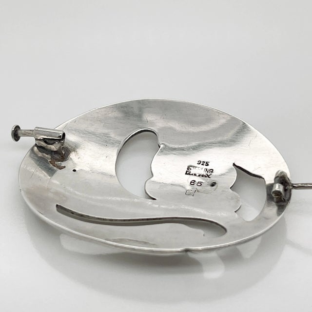 Silver Vintage Georg Jensen Art Nouveau Sterling Silver Brooch No. 65 For Sale - Image 8 of 12