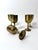 Vintage Brass Wine Goblets with Worn Silvered Interiors, 1960s, Set of 5 For Sale - Image 10 of 13