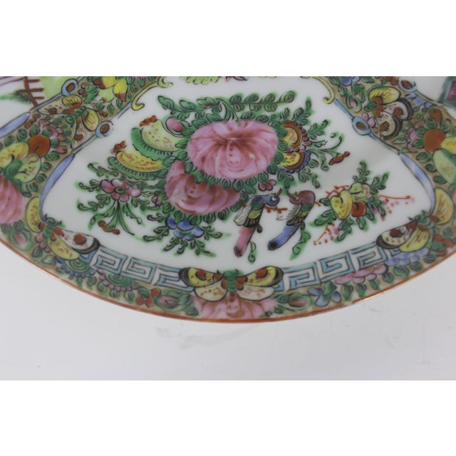Hand Painted Chinese Famille Rose Medallion 10” Plate With People For Sale - Image 12 of 12