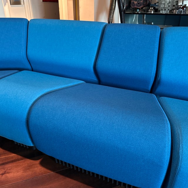2010s Herman Miller Don Chadwick Modular 10 Piece Sculptural Blue Sectional Sofa For Sale - Image 5 of 12