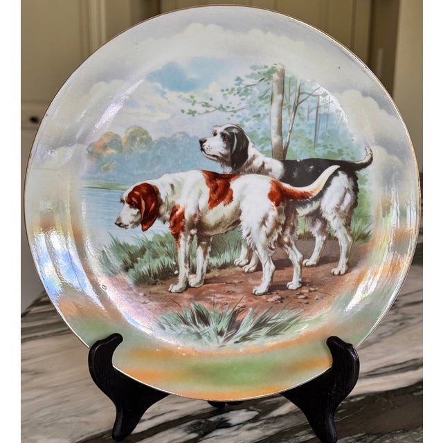 Antique Unger & Schilde Irish Setter Hunting Scene Decorative Plate For Sale - Image 15 of 18