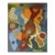 Marc Zimmerman "Floral Abstract Iv" Oil Painting, Botanical Abstraction, Warm Earth Tones, Blue and Red Accents, Contemporary Art West Coast For Sale