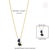 1.66ct Double Pear-Shaped Sapphire Diamond Pendant Necklace in 14k Yellow Gold For Sale - Image 11 of 15