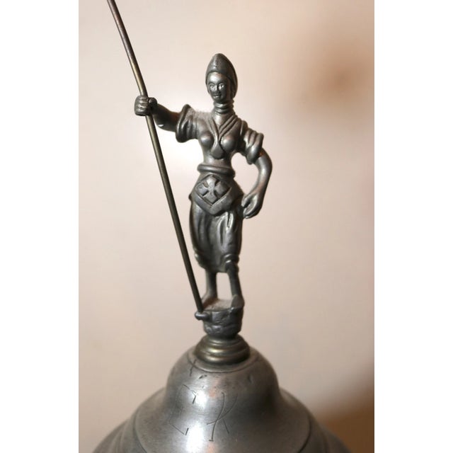 Rare Large Antique 17th Century German Handmade Forged Pewter Lidded Family Urn For Sale - Image 10 of 13