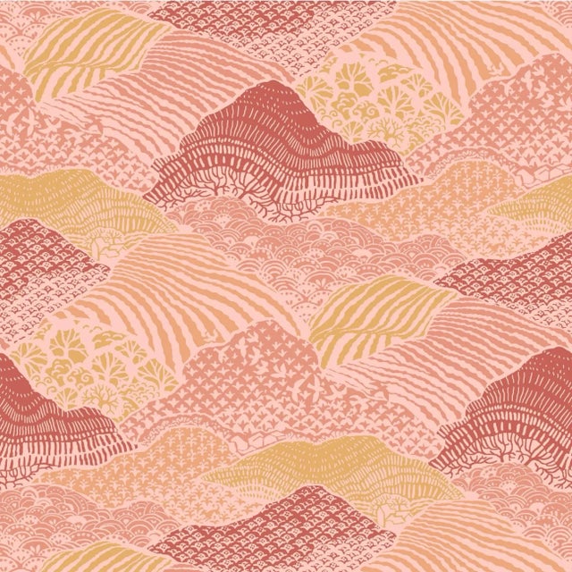 Shangri-La Pink Lemonade Wallpaper Sample For Sale