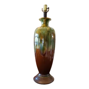 Vintage Mid Century Modern Dramatic Studio Ceramic Glazed Lamp