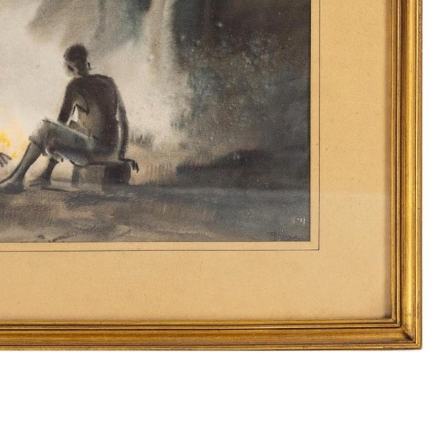 Albano Neves e Sousa, Landscape, 1966, Watercolor For Sale - Image 5 of 6