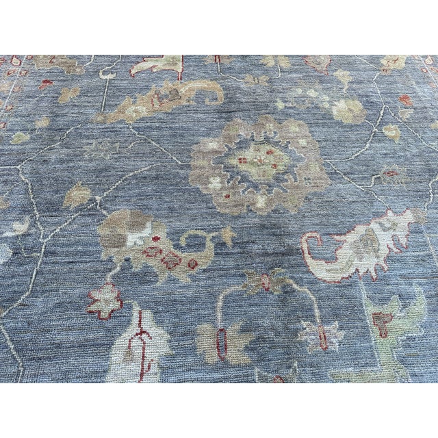Modern Oushak Handmade Rug 6'9" X 9'9" – Luxury Afghan Wool Area Carpet For Sale - Image 4 of 9