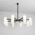 Odyssey round md black chandelier by schwung dimensions: w 119 x d 119 x h 131 cm materials: black gunmetal, frosted glass...