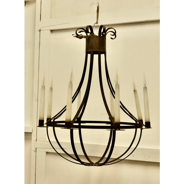 Black Large Blacksmith Ballon Light, 1970s For Sale - Image 8 of 8