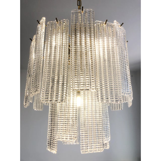 Italian Sputnik Murano Glass "Listelli" Chandelier For Sale - Image 11 of 12