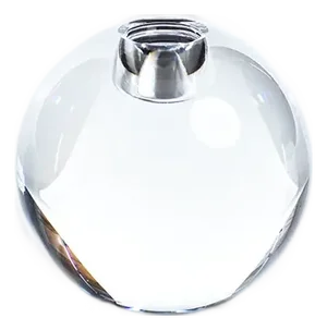 Coco Crystal Glass Taper Candle Holder, Round