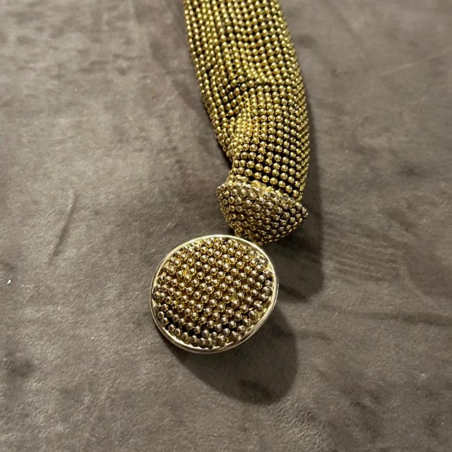 1990s Vintage Gilded Metal Bracelet by Giorgio Armani For Sale - Image 9 of 9