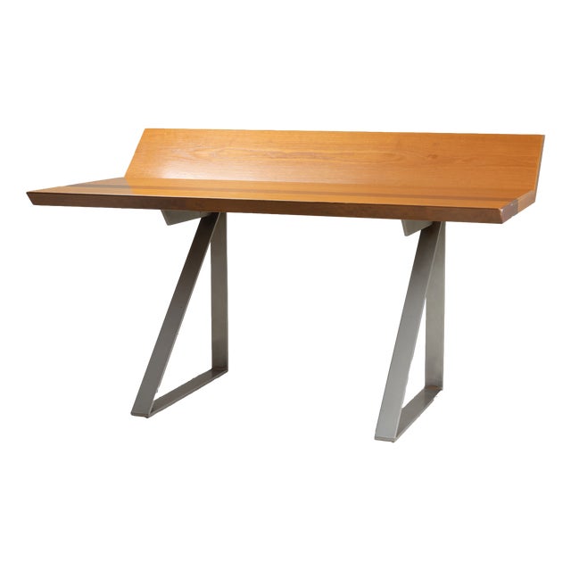 Holli Desk in Wood by Giovanni Offredi for Saporiti Italia, Italy, 1970 For Sale
