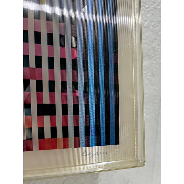 Yaacov Agam, Agam Lenticular Kinetic Agamograph Hand Signed numbered Israeli Kinetic Op Art For Sale - Image 10 of 16