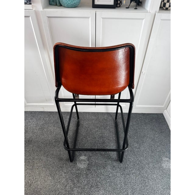 Vintage Industrial Bar Stools 72cm Seat – Original Patina – Set of 4 For Sale - Image 10 of 16