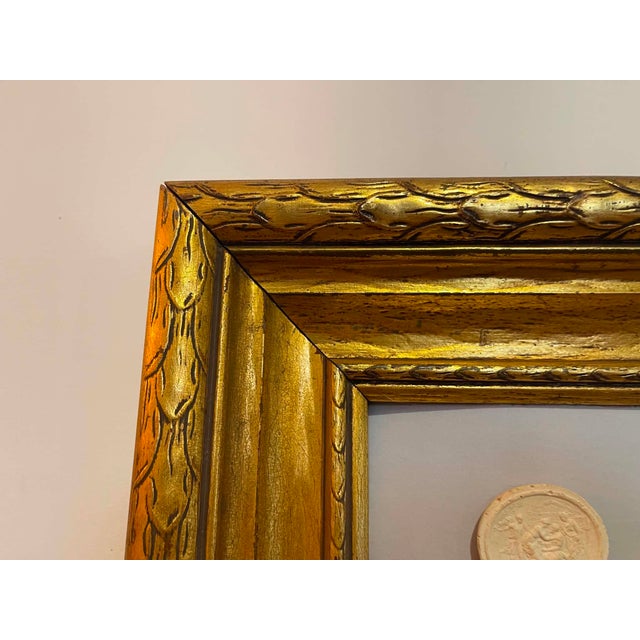 Late 19th Century Italian Plaster Intaglios in Carved Gilt Frame Frame. For Sale - Image 10 of 10
