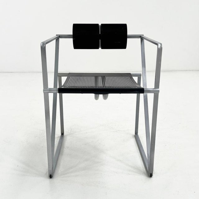 Postmodern Black and Grey Seconda Chair by Mario Botta for Alias, 1980s For Sale - Image 3 of 11