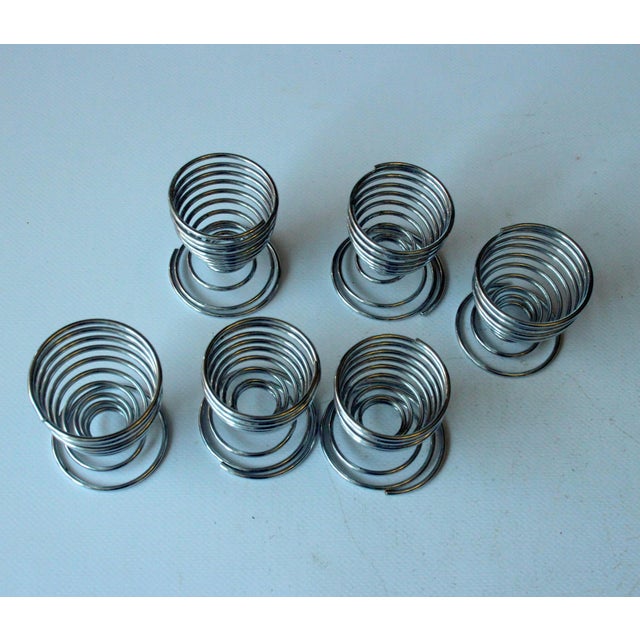 Stainless Steel Spiral Egg Cups - Set of 6 For Sale - Image 6 of 6