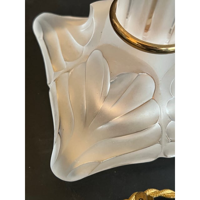 Fabulous and very rare Lalique France frosted crystal table lamp. Signed. 19 inches tall. Its sure to impress everyone!