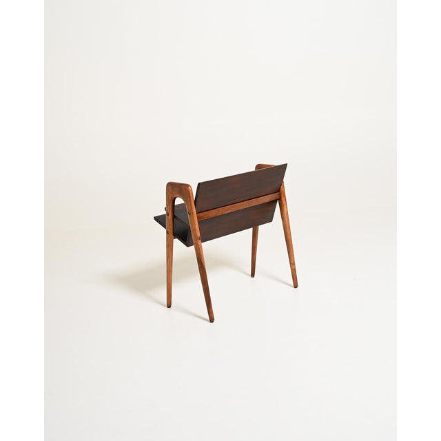 Vintage Magazine Rack in Beech and Ash, 1950s For Sale - Image 3 of 10