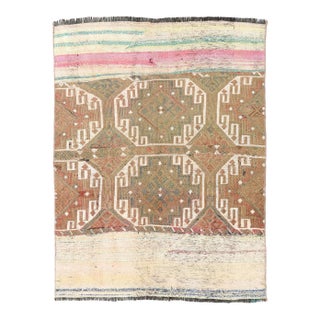Small Vintage Turkish Kilim Rug - 3`0″ X 4`1″ For Sale