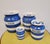 Early 20th Century 1930's T. Green Cornish Ware Blue and White Ceramic Canister - Set of 4 For Sale - Image 5 of 12