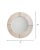 Traditional Jamie Young Round Cross Stitch Mirror in White Cow Hide & Leather, Large For Sale - Image 3 of 6