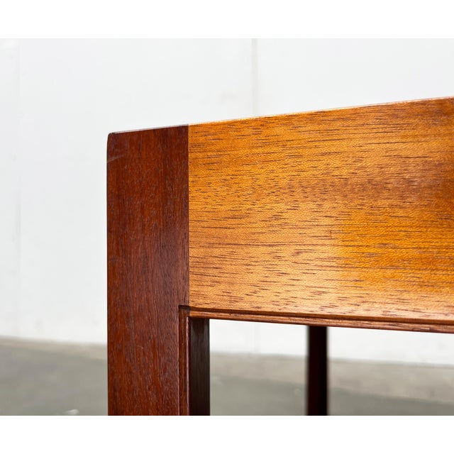 Wood Mid-Century Teak and Walnut Couch Side Table, 1960s For Sale - Image 7 of 18