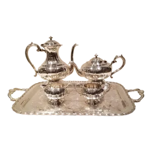 Vintage Birks Primrose Silver Plated Tea/ Coffee Set- 5 Pieces