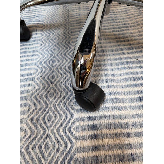 Metal Easterly Layton Upholstered Swivel Desk Chair For Sale - Image 7 of 12