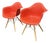 Charles + Ray Eames for Herman Miller Molded Plastic Armchairs, Pair For Sale