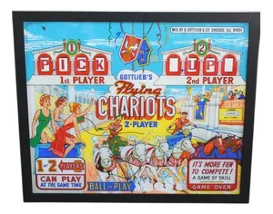 Flying Chariots Pinball Panel from D. Gottliebs & Co., 1963