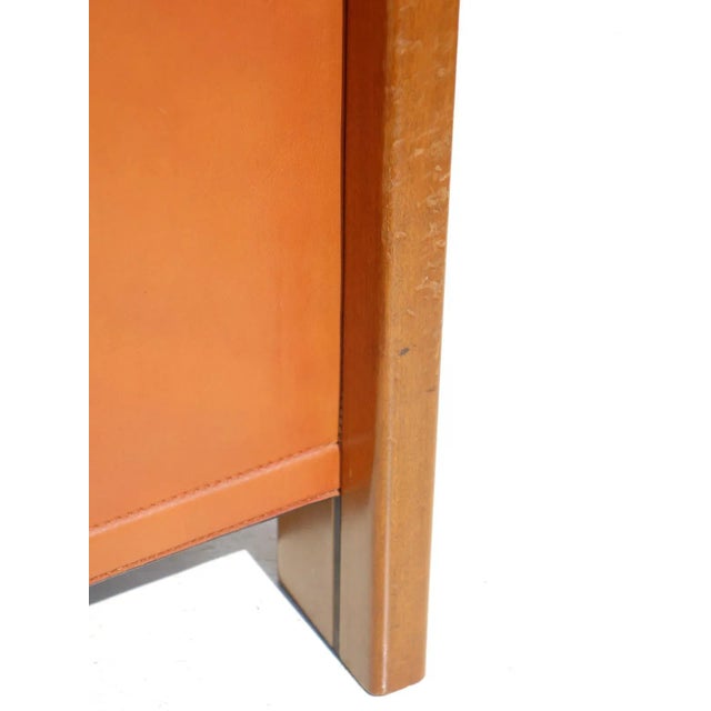 Set of Artona Leather and Wood Lounge Chair with Ottoman by Tobia & Afra Scarpa for Maxalto, 1970s For Sale - Image 16 of 17