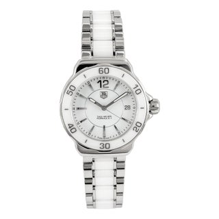 Ladies Tag Heuer Formula 1 37mm Wah1211 White Ceramic Steel Quartz Watch For Sale