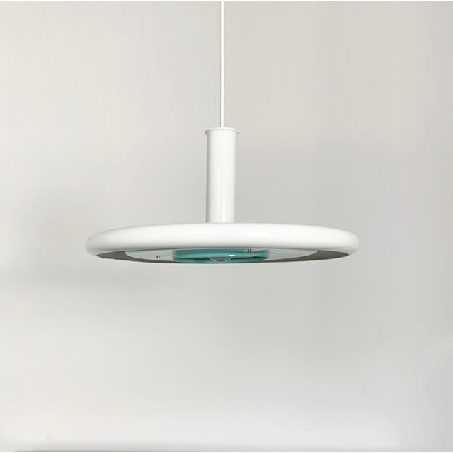 Mid-Century Danish Space Age Optima Pendant Lamp in UFO Style by Hans Due for Fog & Mørup, 1970s For Sale - Image 6 of 16