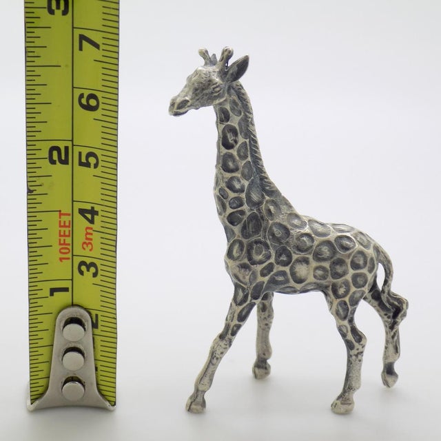 Vintage Italian Silver Giraffe Figurine, 1970s For Sale - Image 10 of 11