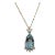 Aquamarine and White Diamond Pendant Necklace in 14K Yellow Gold For Sale